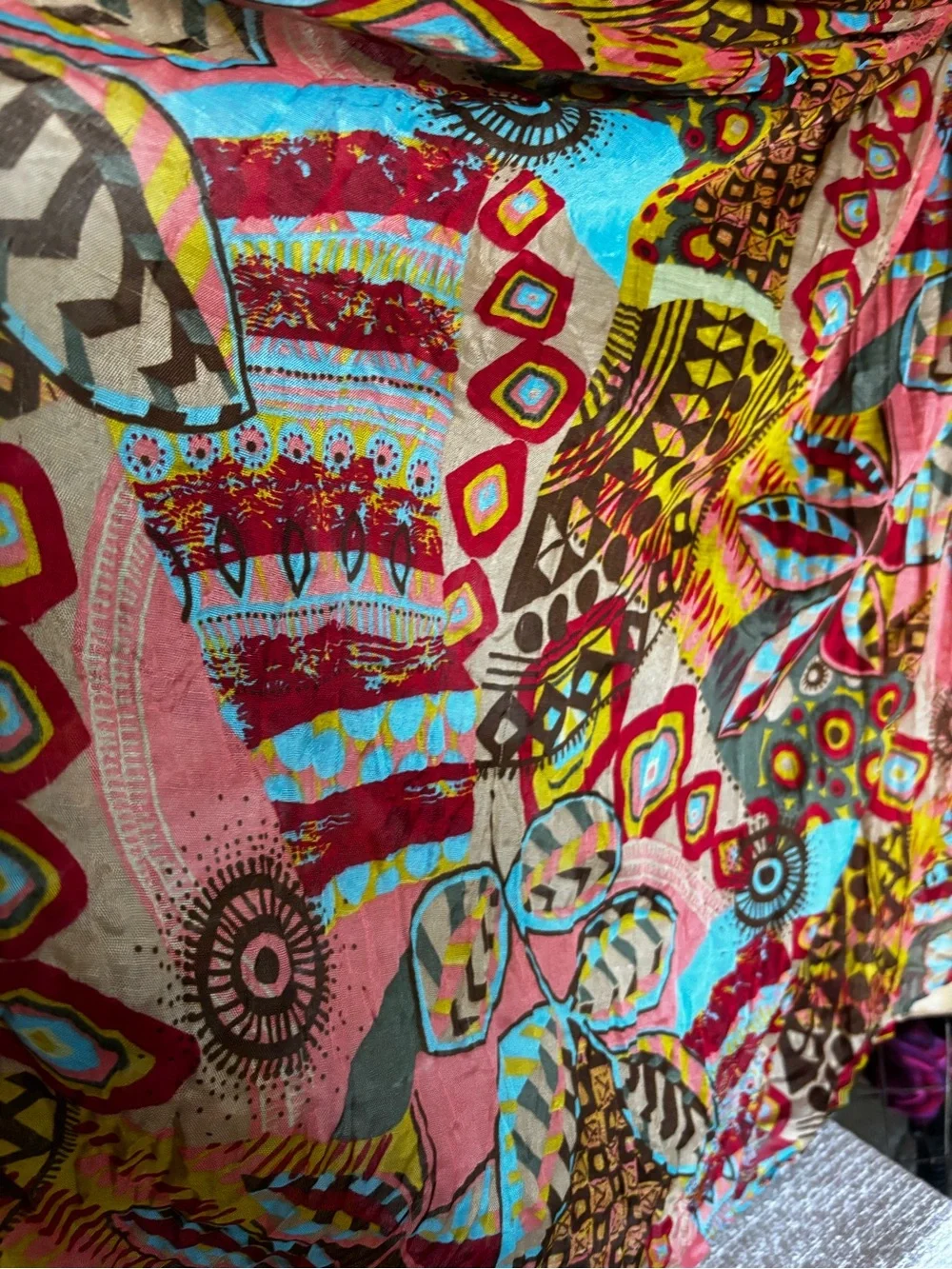Vibrant Multicolor Patterned Women's Scarf - sarong -shawl